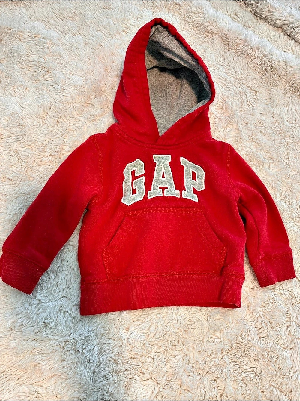 GAP Baby 12-18 Months Red Logo Hoodie Like New